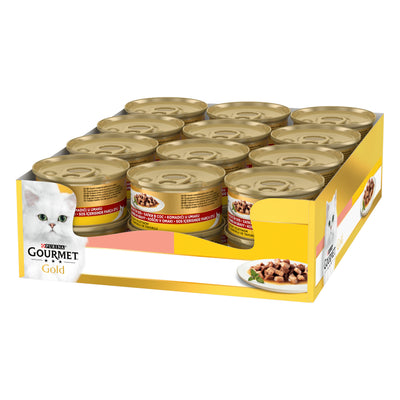 Gourmet Gold Parça Etli Somon&Tavuklu 85gr Yaş Kedi Konservesi