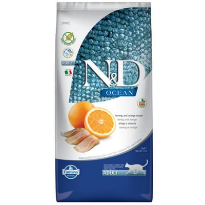 N&D Ocean Tahılsız Balıklı ve Portakallı 5 Kg Yetişkin Kuru Kedi Maması