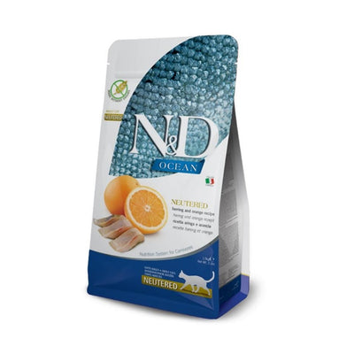 N&D Ocean Tahılsız Ringa&Portakal Neutered Adult 5 Kg Kısırlaştırılmış Kuru Kedi Maması