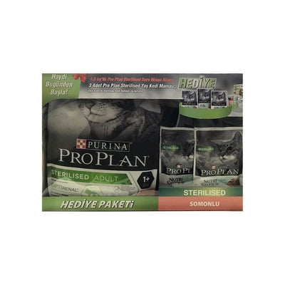 Pro Plan Sterilised Somonlu Kısırlaştırılmış Kedi Maması 1.5 Kg (3X85gr Pouch) Hediyeli!