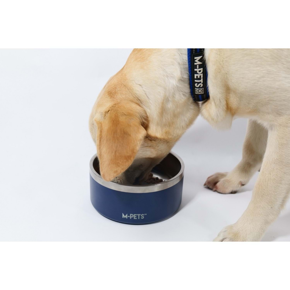 M-Pets Eskimo Çift Cidarlı Mama Kabı 2L Blue