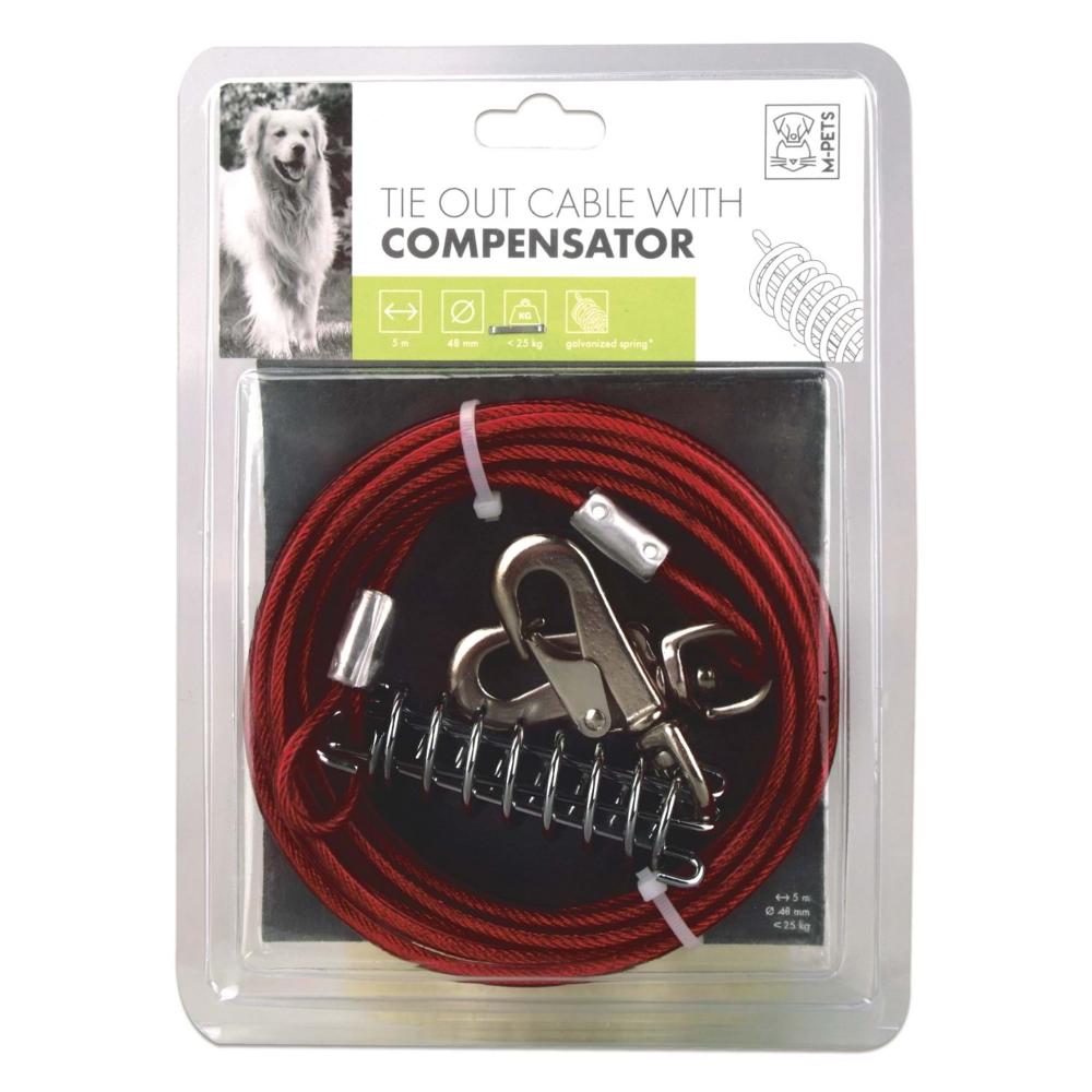 M-PETS Compensator Bahçe Bağlama Halatı 5Mt/Red