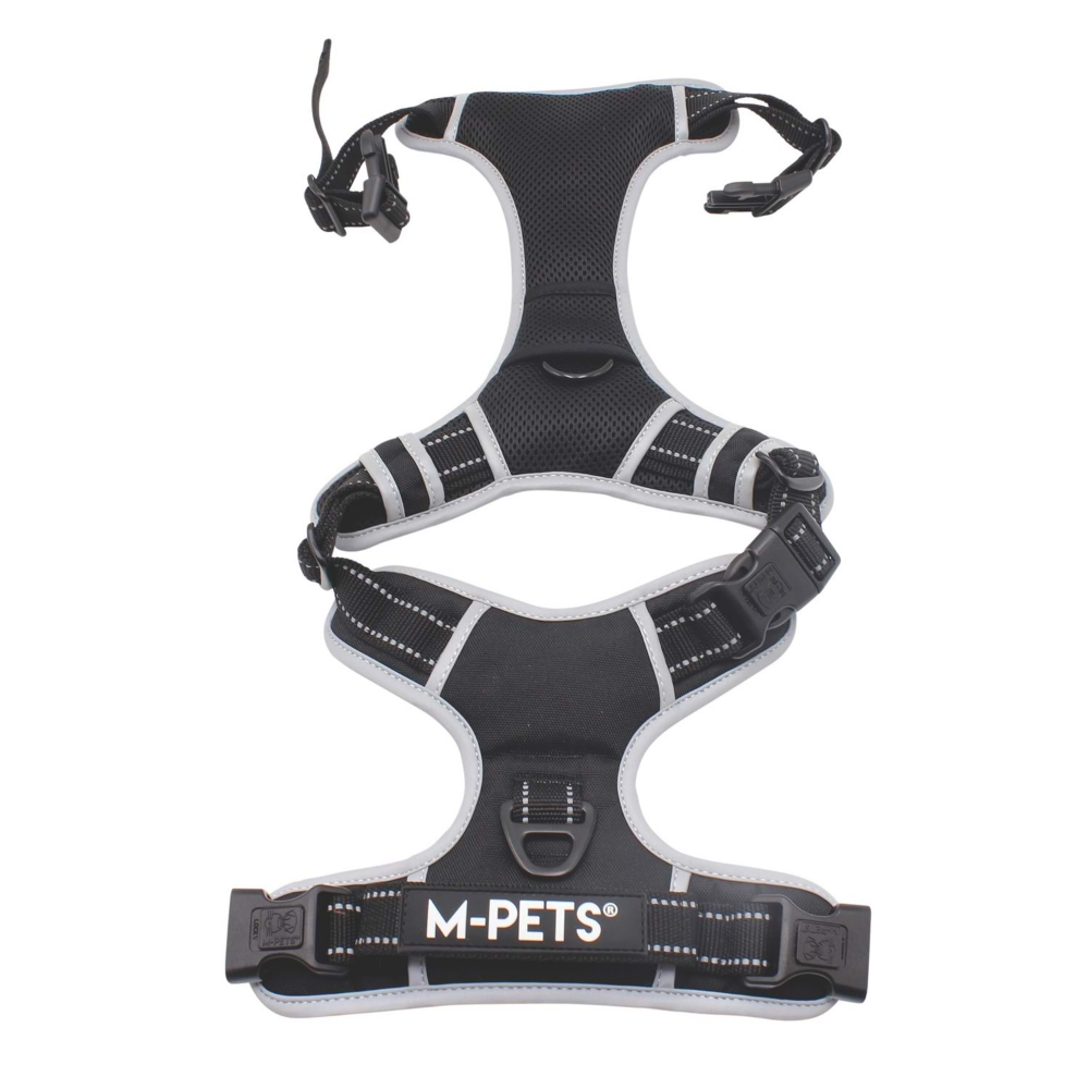 M-Pets Hıkıng Reflektörlü Soft Sırt Tasması Black (XL)