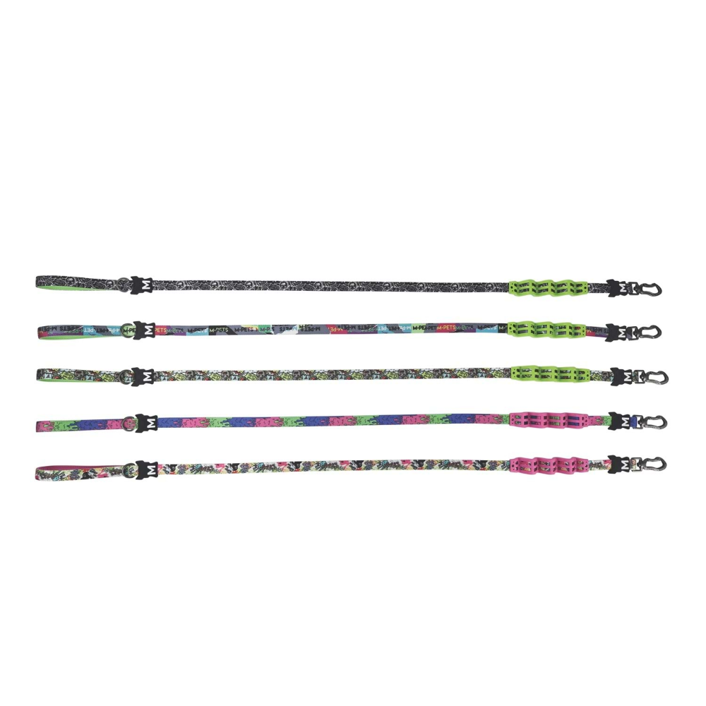 M-Pets Urban Style Freestyle Multicolor Şok Emici Gezdirme Tasma (M)