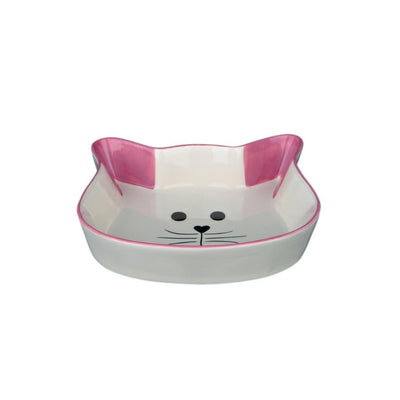 Trixie Seramik Kedi Mama Ve Su Kabı Kedi Kafası Desenli, 0,25 L / 12 × 12 Cm, Çeşitli Renklerde