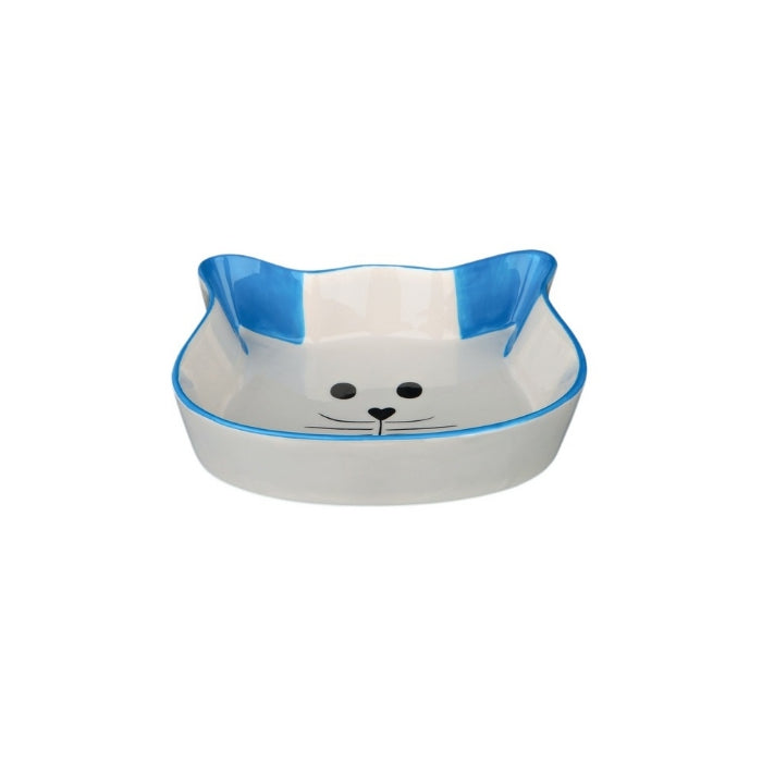 Trixie Seramik Kedi Mama Ve Su Kabı Kedi Kafası Desenli, 0,25 L / 12 × 12 Cm, Çeşitli Renklerde