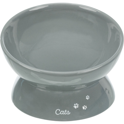 Trixie Xxl Yükseltilmiş Seramik Kedi Mama Kabı 0,35 L, 17 Cm, Gri