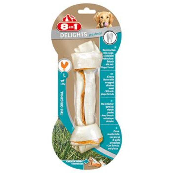 8IN1 Delights Pro Dental Diş Sağlığı için Köpek Ödül Kemiği Tavuklu L