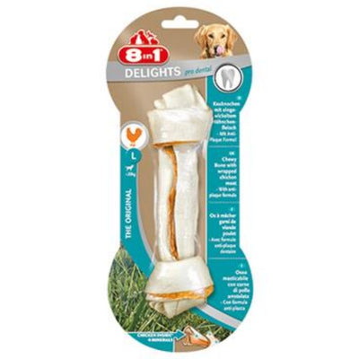 8IN1 Delights Pro Dental Diş Sağlığı için Köpek Ödül Kemiği Tavuklu L