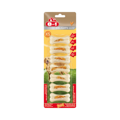 8IN1 Delights Strong Köpek Ödül Kemiği Tavuklu XS - 140GR