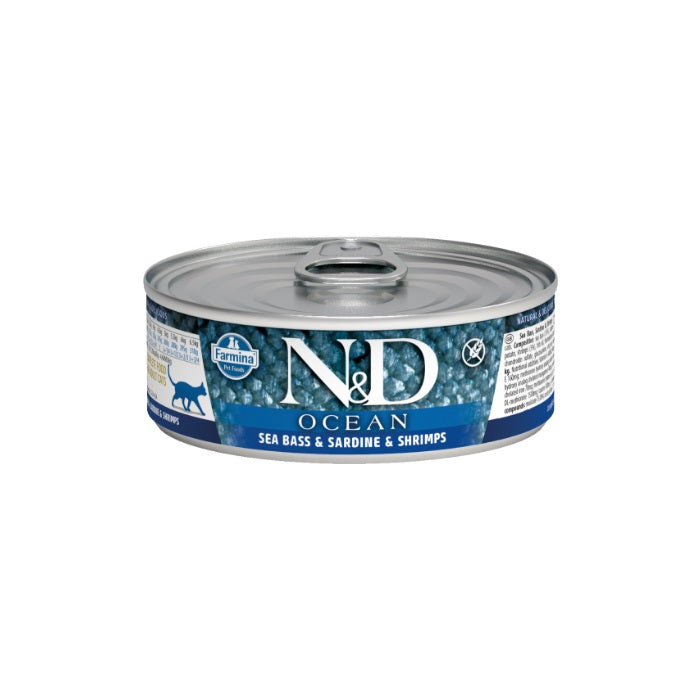 N&D Ocean Tahılsız Ton Balığı&Sardalya&Karides 70gr Yaş Kedi Konservesi