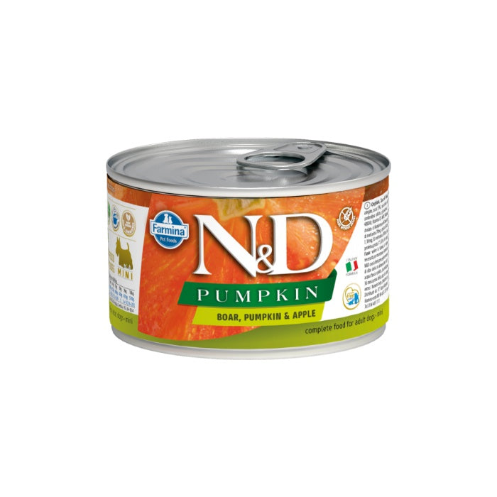 N&D Pumpkin Tahılsız Yaban Domuzu&Balkabağı&Elma 140gr Mini Yaş Köpek Maması