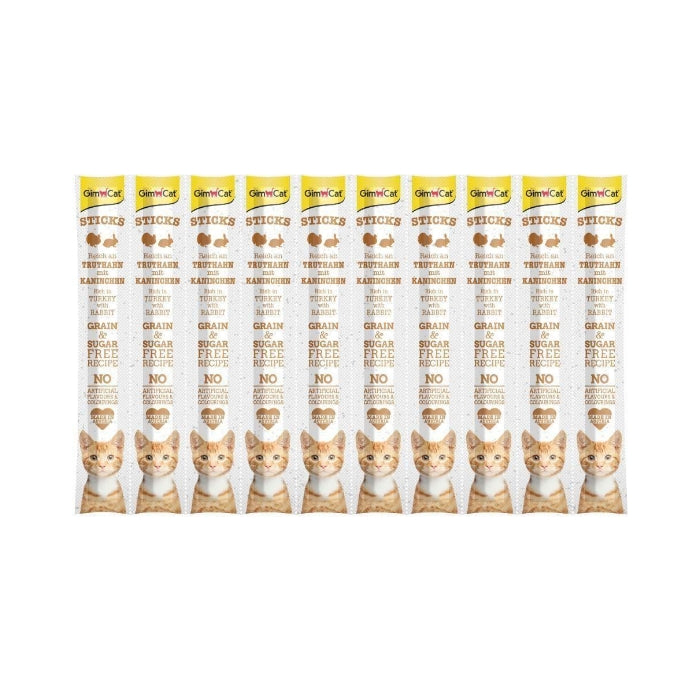 GimCat Sticks Hindi Etli Tavşan etli Ödül Çubukları 50 gr - 10lu
