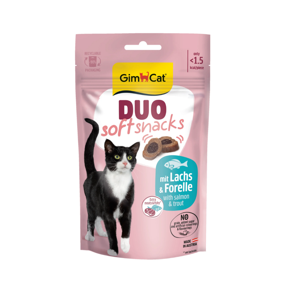GimCat Duo Soft Snacks with Salmon & Trout Kedi Ödülü 50 Gr