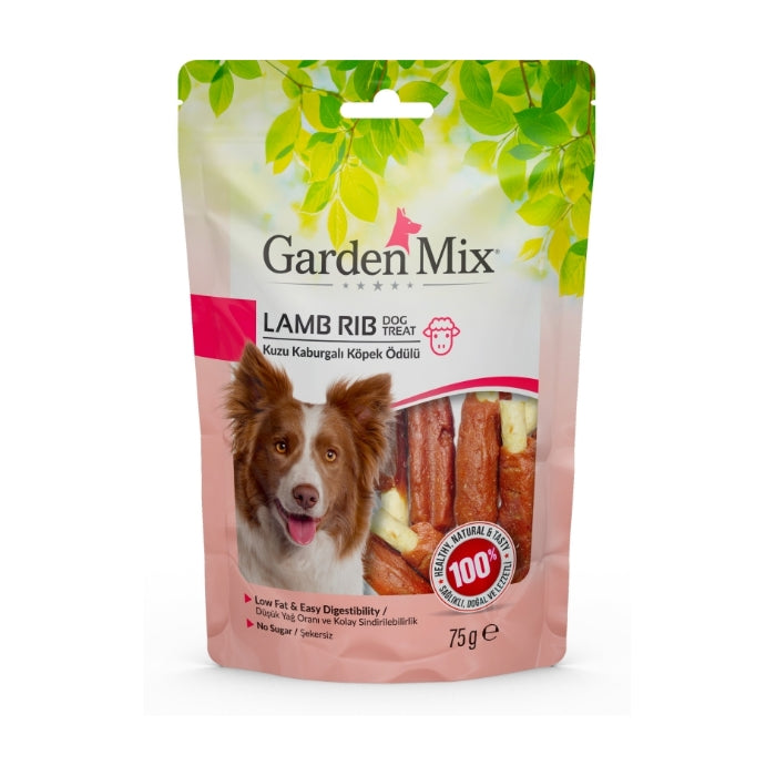Garden Mix Kuzu Kaburgalı Köpek Ödülü 75gr