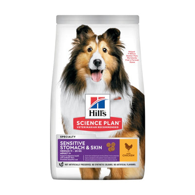 Hill's Sensitive Stomach Skin Tavuklu 14 Kg Medium Yetişkin Kuru Köpek Maması