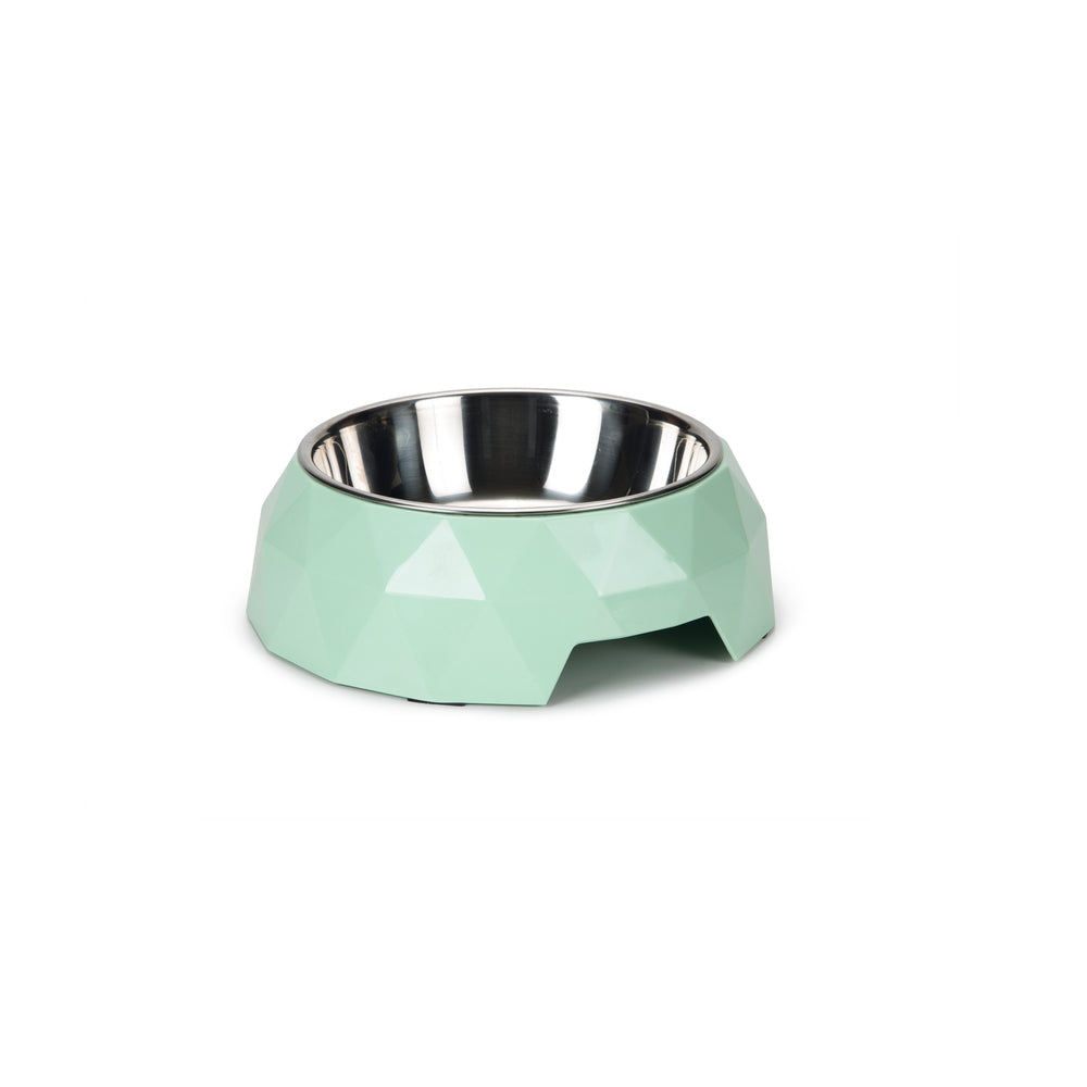 Beeztees Kedi Mama Su Kabı, Paslanmaz Çelik, Su Yeşili, 14x4cm, 160ml