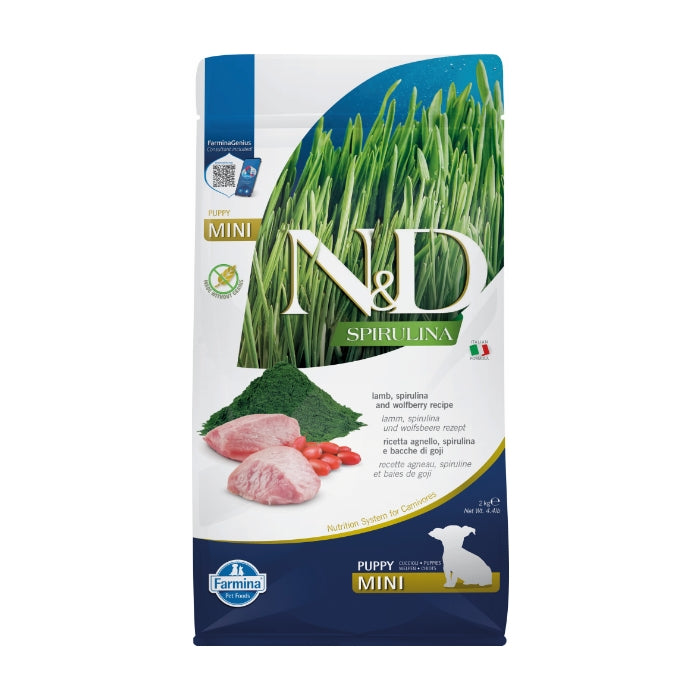 N&D Spirulina Kuzu Etli 2 Kg Mini Yavru Kuru Köpek Maması