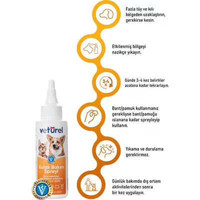 Vetürel Kulak Bakım Spreyi 100ml