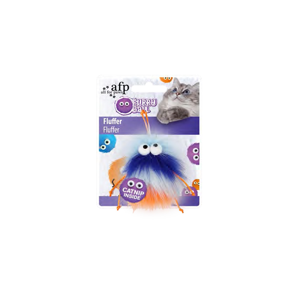 AFP Furry Ball-Fluffer Catnipli - Turuncu 15x8x3,5cm