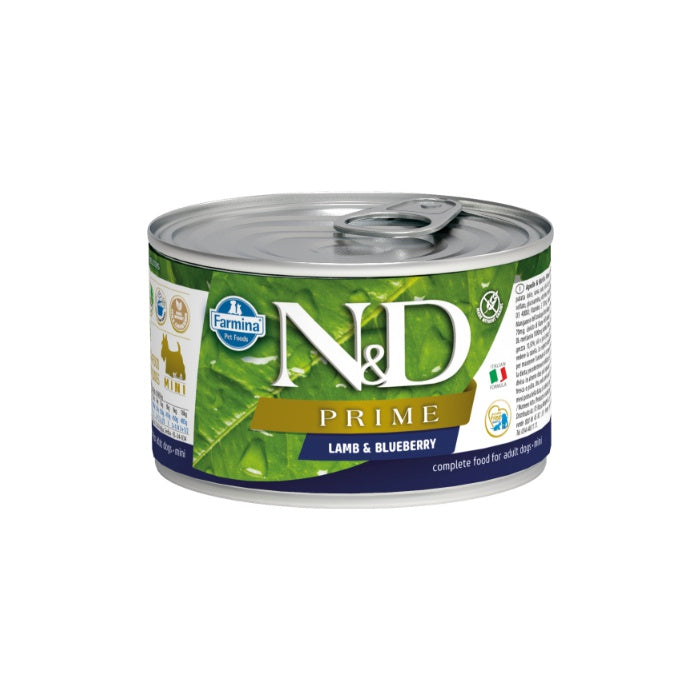 N&D Prime Tahılsız Kuzu&Yaban Mersini 140gr Mini Yaş Köpek Konservesi