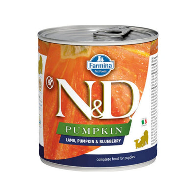 N&D Pumpkin Tahılsız Kuzu&Balkabağı&Yaban Mersini 285gr Yavru Köpek Başlangıç Mama/Konservesi