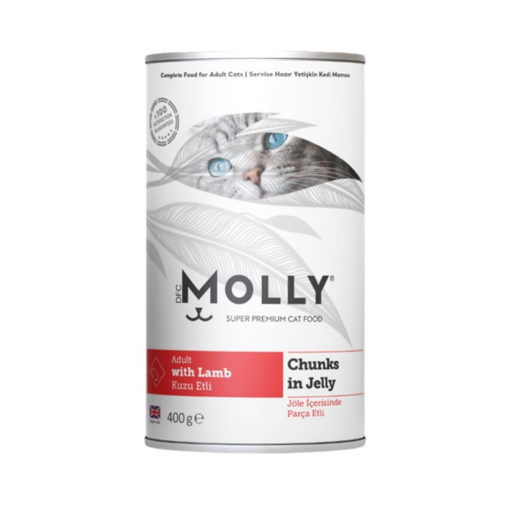 MOLLY Kuzu Etli Jöle İçerisinde Parça Etli Kedi Konserve 400Gr