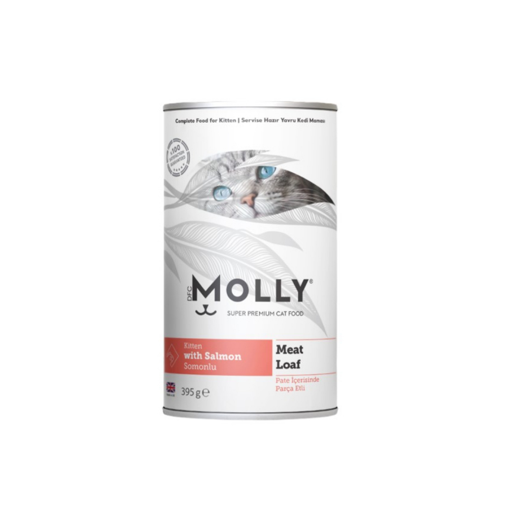 MOLLY Somonlu Pate İçerisinde Parça Etli Yavru Kedi Konserve 395Gr