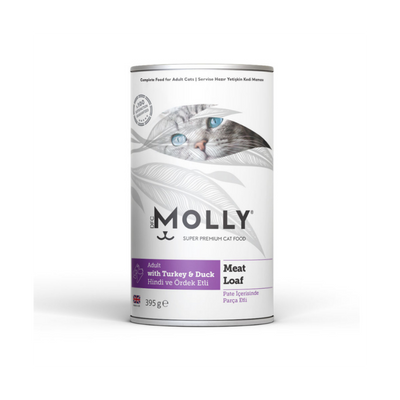 MOLLY Hindi ve Ördek Etli Pate İçerisinde Parça Etli Kedi Konserve 395Gr
