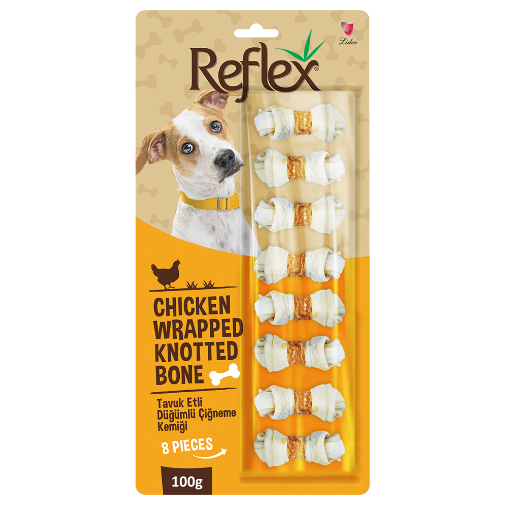 Reflex Tavuk Etli Düğüm Kemik 8'li 100gr.