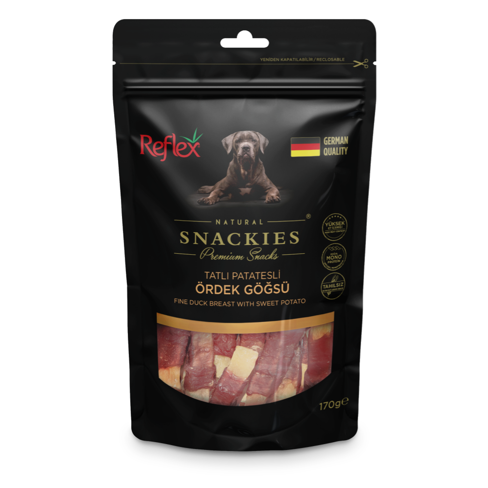 Reflex Snackies Tatlı Patatesli Ördek Göğüslü Köpek Ödülü 170gr