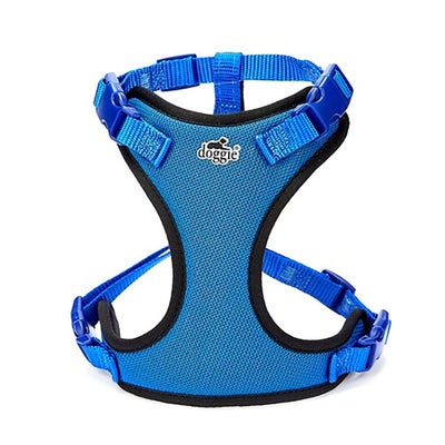 Doggie Havalı Dokuma Göğüs Tasması Royalmavi 1,5X40-50Cm