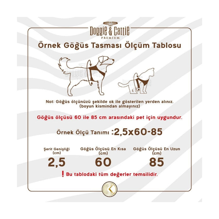 Doggie Havalı Dokuma Göğüs Tasması Kamuflaj 2,5X70-80Cm