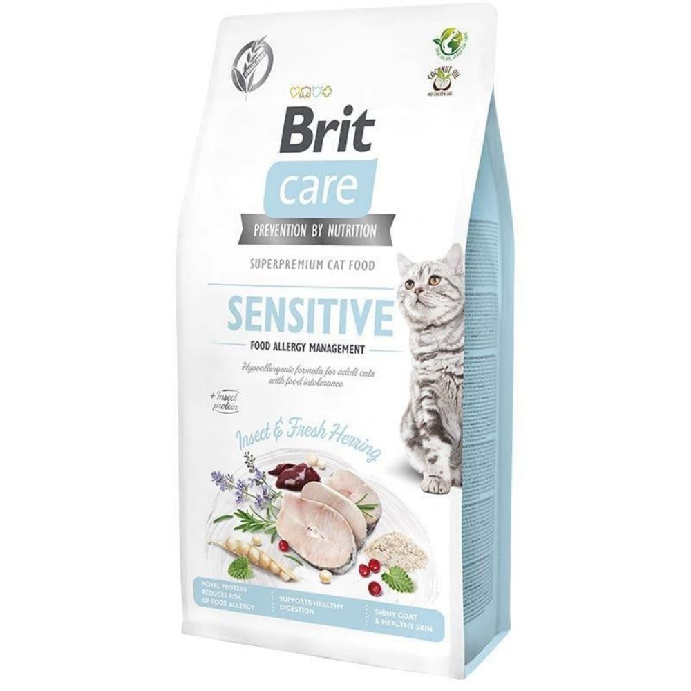 Brit Care Hipoalerjenik Böcek Proteinli & Ringa Balıklı Tahılsız Yetişkin Kedi Maması 7 Kg