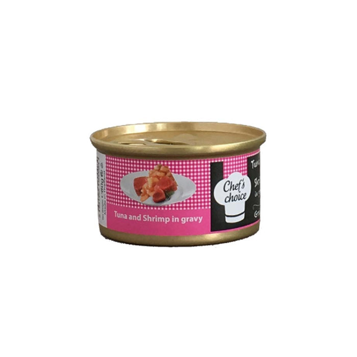 Chef'S Choice Ton Balıklı Etli Karidesli Soslu Kedi Konservesi 80gr