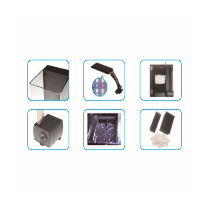 Haqos Canyon Box 36 Aydınlatmalı Nano Akvaryum 20,5X36,5X22,5Cm