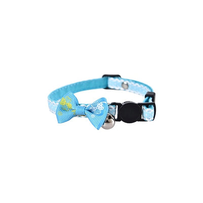 Zampa Bowty Çıngıraklı Papyonlu Kedi Boyun Tasması Mavi 1x32 Cm