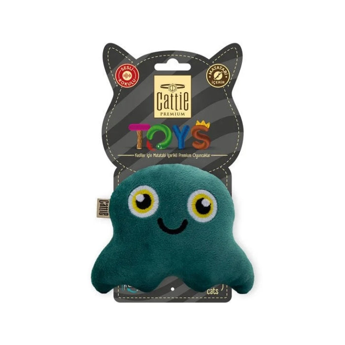 Cattie Matatabi İçerikli Kedi Oyuncağı Peluş Ahtapot 11Cm