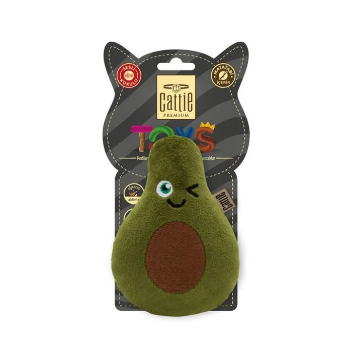 Cattie Matatabi İçerikli Kedi Oyuncağı Peluş Avokado 11Cm