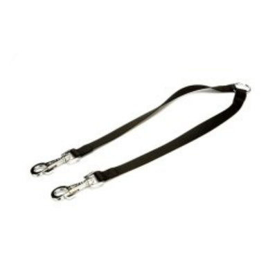 Doggie Dokuma Çift Köpek Gezdirme Aparatı Siyah 2X70-70Cm
