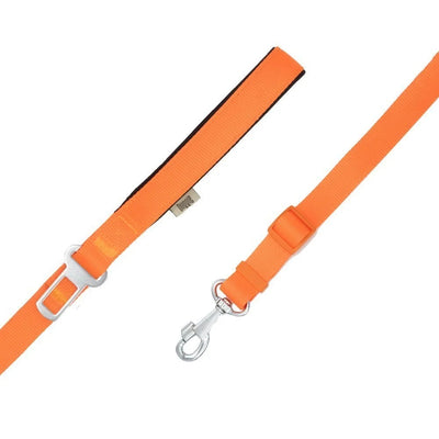 Doggie Dokuma Emniyet Kemerli Gezdirme Aparatı Turuncu 2,5X80-120Cm