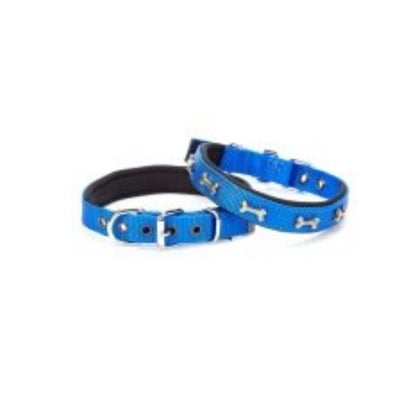 Doggie Konfor Dokuma Kemikli Boyun Tasması Royalmavi 2X30-35Cm