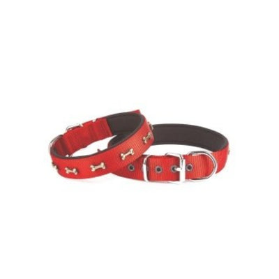 Doggie Konfor Dokuma Kemikli Boyun Tasması Kırmızı 3X42-50Cm