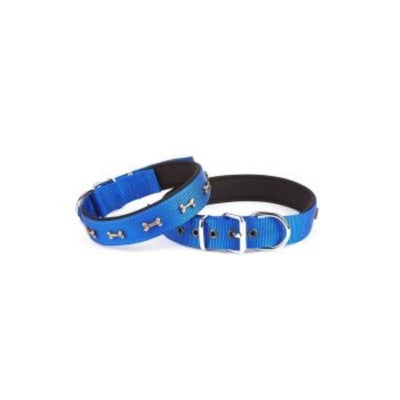 Doggie Konfor Dokuma Kemikli Boyun Tasması Royalmavi 3X42-50Cm
