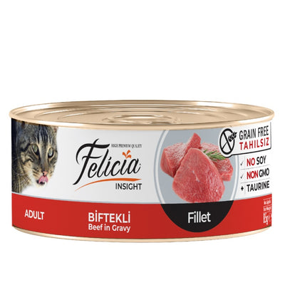 Felicia Tahılsız Biftekli Fileto Yaş Kedi Maması 85gr