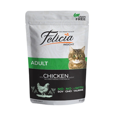 Felicia Tahılsız Yetişkin Tavuklu Yaş Kedi Maması Pouch 85gr