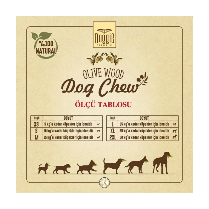 Doggie Doğal Zeytin Ağacı Çiğneme Oyuncağı 2XL
