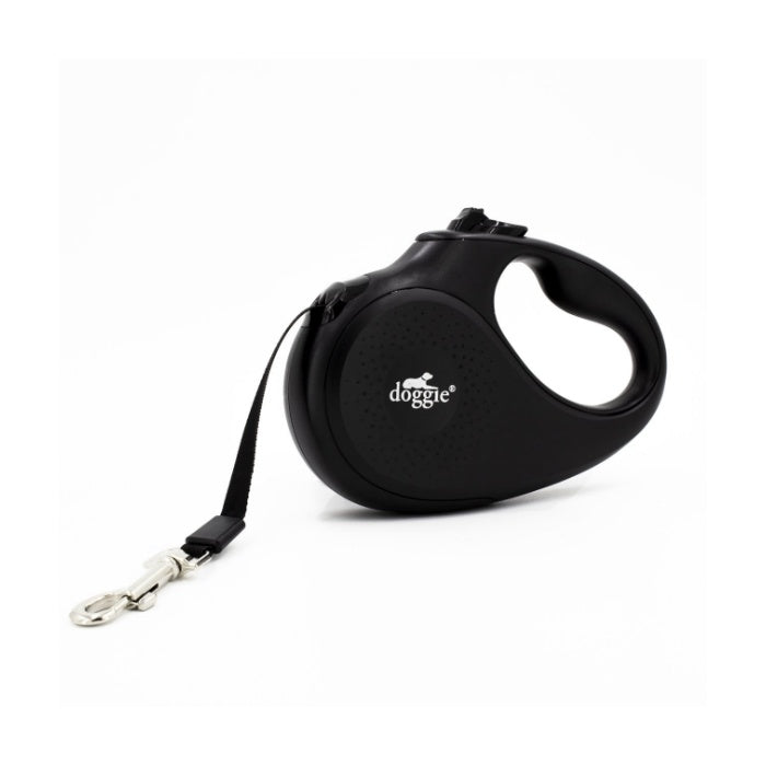 Doggie Otomatik Uzatma Tasması Master Seri Siyah 25Kg/5Mt