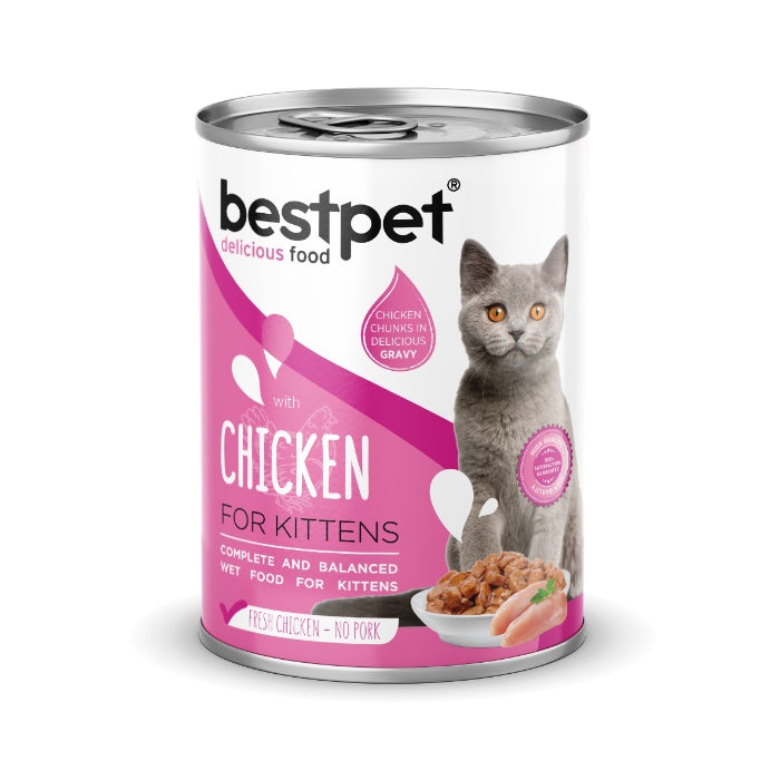 Bestpet Gravy Chicken Kitten Milk Tavuklu & Sütlü Kedi Konservesi 400 gr
