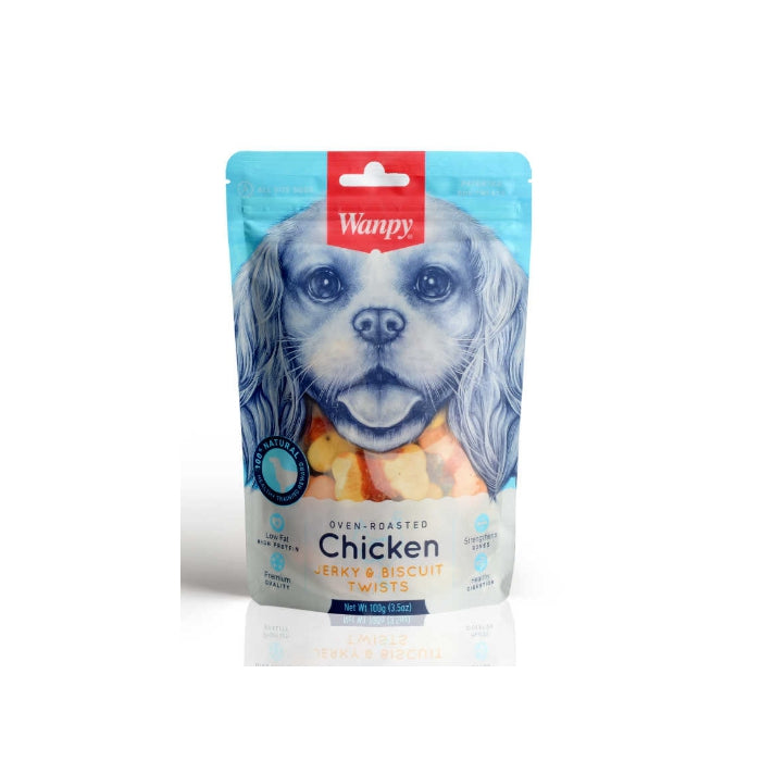 Wanpy Bisküvi Üzeri Tavuk Sargılı 100gr. Köpek Ödülü